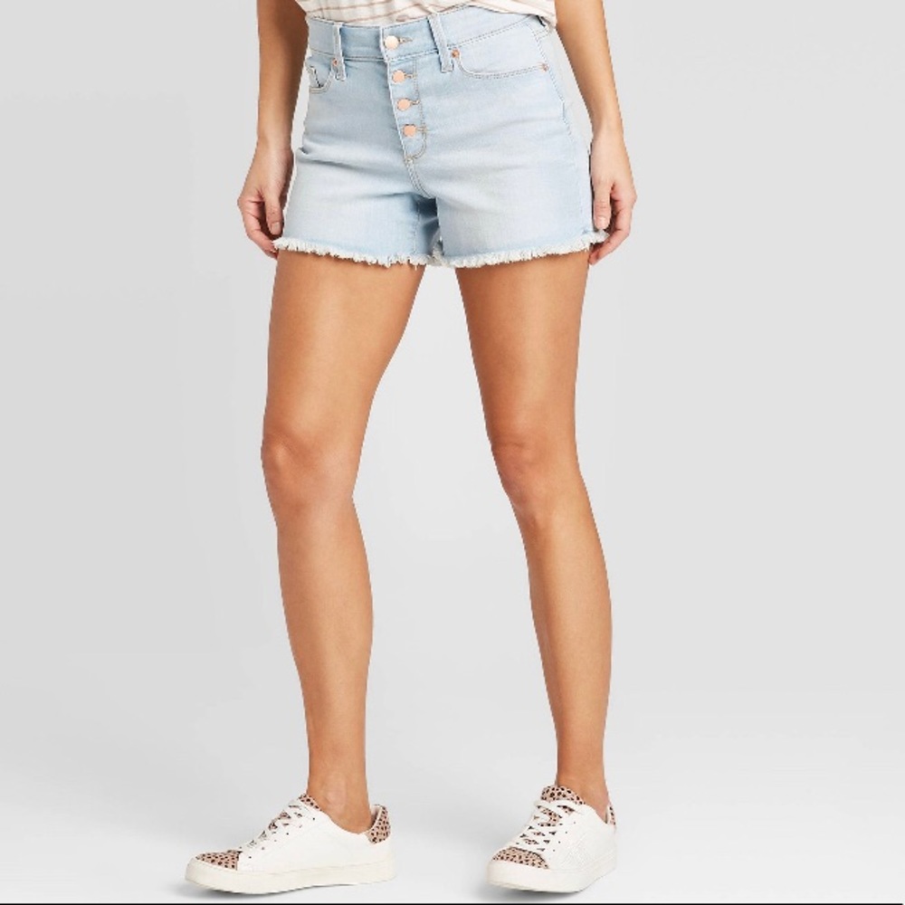 High-Rise Slim Fit Jean Shorts- Universal Thread